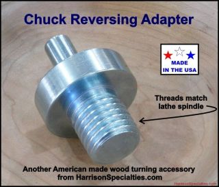 Chuck Reversing Adapter for wood turning lathe