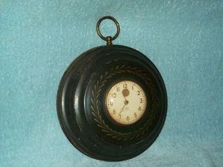VINTAGE METAL LUX CHILTON WIND UP WALL CLOCK