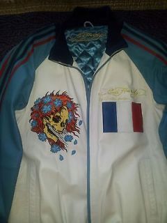  Ed Hardy/Christian Audigier Leather Jacket (French Flag)