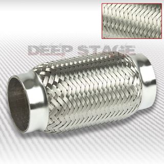 375X 6STAINLESS STEEL DOUBLE BRAIDED 4.5 FLEX PIPE EXHAUST 