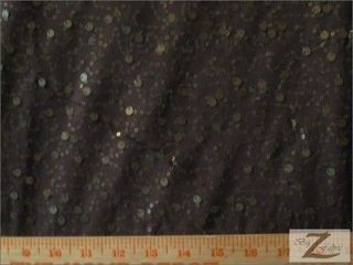 BUBBLE SEQUIN FABRIC Chocola​te  SOLD BTY W70 SEAWEED/SCALE 