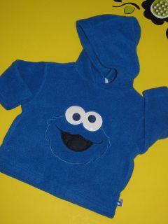 Clothes Sesame COOKIE MONSTER fleece hoodie pullover BOY GIRL 12 