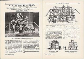 1929 AG Spalding Chicopee MA Ad Playground Equipment