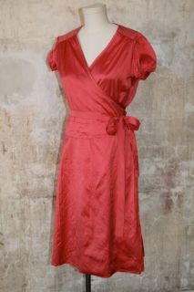 Calypso Christiane Celle Dupioni Silk Rose Pink Julia Wrap Vaca Dress 