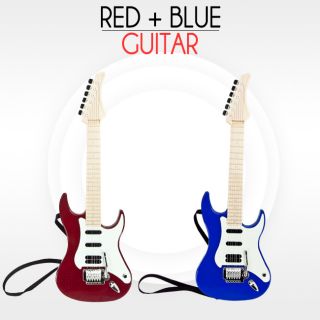   Hot Rock Guitars Toy Musical Instrument Kids Children Red & Blue