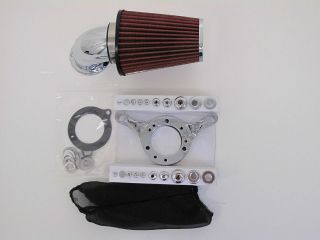DNA CHROME AIR CLEANER KIT S&S CARB HARLEY INTAKE SYSTEM