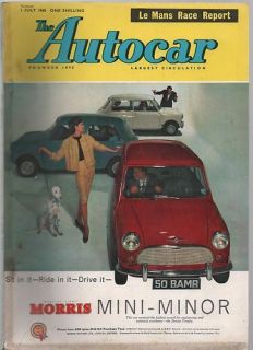 AUTOCAR magazine 1/7/60 feat. Le Mans, diesel Consul