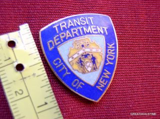 NYPD Transit Dept New York City PD Proud Mini Police Shield Badge Cops 
