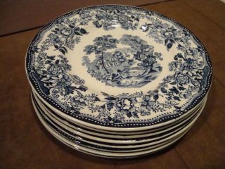   Royal Staffordshire Blue & White Dessert Plate by Clarice Cliff