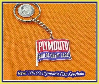 1940s Old Style Plymouth Keychain 1950s Convertible Mopar Suburban 