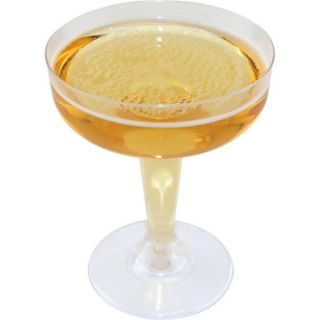 Disposable Plastic Champagne Glasses   4 oz.   Pack of 25   Banquet 