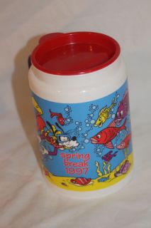 Walt Disney World Spring Break 1997 Scuba Goofy Travel Mug Coca Cola