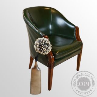 antique leather club chair in Chairs