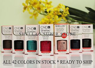 CND Shellac UV Gel Color Kit   SET OF 6 Colors or Base or Top Coat 