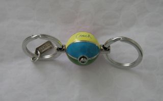Coach Beach Ball Valet Key Ring Chain Charm 93160