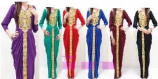 Dress 2 ~ NWT Abaya Maxi Dubai Kaftan Caftan Jalabiya Beautiful 