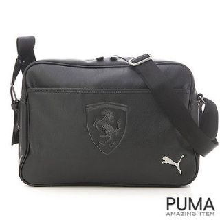 Brand New PUMA Ferrari LS Messenger Shoulder PU Bag Black Color 