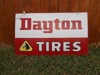Large 44 Vintage Dayton Tire Sign