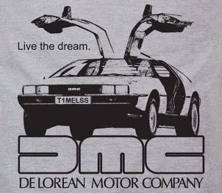 DMC DeLorean Motors Company   car humor 80s movie vintage novelty tee 