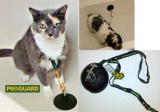 PET STAY&WASH BATH TUB RESTAINT Harness&Suction Cup For Cat&Small Dog 