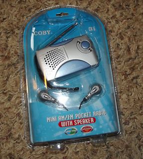 COBY CX 5 MINI AM/FM POCKET RADIO WITH SPEAKER NEW NWT CHRISTMAS GIFT