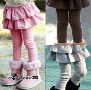 New Kids Toddlers Girls Coffee/Grey/Pi​nk/Black Tutu Skirt Leggings 