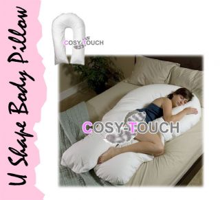   SUPPORT MATERNITY PREGNANCY COMFY CUDDLE BODY COMFORT U PILLOW + Case