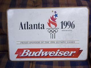 Newly listed Budwieser Atlanta Olympic 1996 Metal Sign