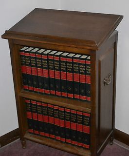 1967 Colliers Encyclopedia and Solid Wood Case in Excellent Condition