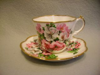 CUP & SAUCER ENGLAND SALISBURY BONE CHINA MARKED & NUMBERED GOLD 
