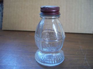 VINTAGE GLASS CHRISTMAS LANTERN CANDY CONTAINER