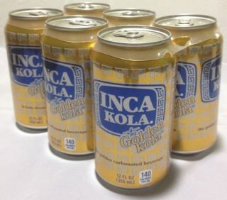 Peruvian / Peru Inca Kola   Cola   Coke   Soda Drink 6 cans of 12 oz