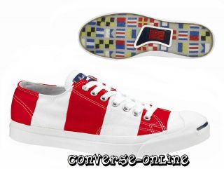 CONVERSE JACK PURCELL Red SAILCLOTH Trainers SIZE UK 6