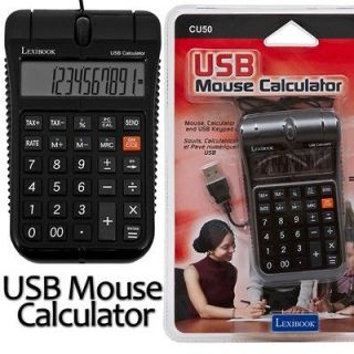   In 1 Usb PC Optical Mouse Calculator & Keyboard Computer Laptop Black