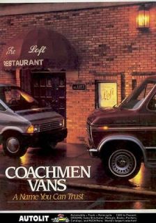 1985 1986 1987 ? Ford Coachmen Conversion Van & Mini Van Brochure