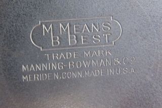   Means Best Manning Bowman & Co Meriden.Conn USA LIDDED SUGAR & CREAMER