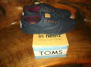Brand New TOMS Womens Teal Colton Cordones, Sizes 6.5 10 Free 