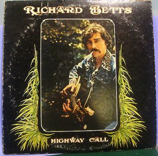 VG/VG ALLMAN BROTHERS Rare Solo RICHARD DICKIE BETTS HIGHWAY CALL 