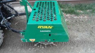Used Ryan 36 LAWNAIRE THREE POINT HITCH AERATOR 3/4 TINES   CAST 
