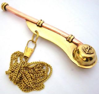 Bosuns pipe   Boatswains Whistle Copper & Brass