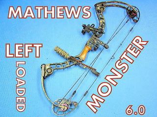 LEFT HAND MATHEWS MONSTER 6.0 COMPOUND BOW 353 LOADED ***SHIP WORLD 