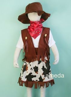 HALLOWEEN COWGIRL DRESS UP COSTUME 6PC BIRTHDAY PARTY FANCY OUTFIT 1 