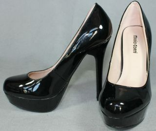 Mario Corti Ursula 5.5 Platform Shiny Black High Heel