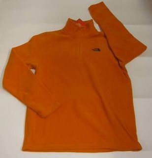 THE NORTH FACE MENS TKA 100 MICROVELOUR GLACIER 1/4 ZIP ORIOLE 