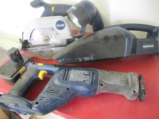 LOT OF MASTERCRAFT CORDLESS TOOLS 14.4 V