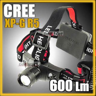 600Lm CREE XP G R5 LED Headlamp Headlight Zoomable 3xAA