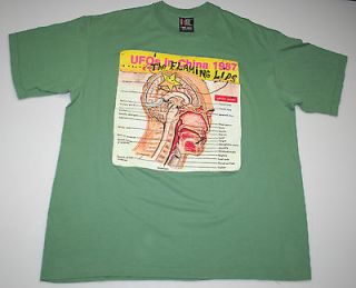 VINTAGE THE FLAMING LIPS UFOS IN CHINA 87 T  SHIRT 1987 1980S XL 