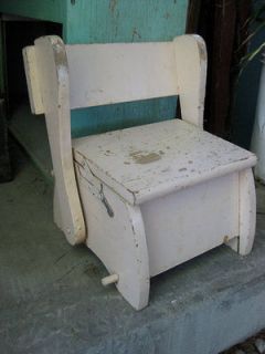   Multi Use Portable Convertible Step Stool Chair Potty Enamel Pot
