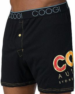 Mens Coogi Boxer Black With Multi Color Design  LARGE