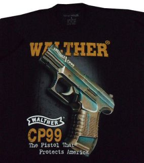 Mens Casual Walther CP99 Weapon Round Neck Short Sleeve TACTICAL T 